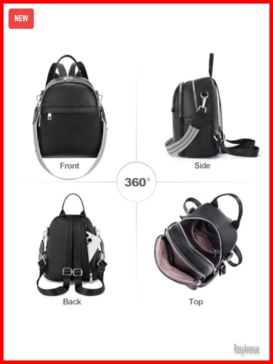 Mini Leather Backpack Purse Women Convertible Travel Shoulder Handbag